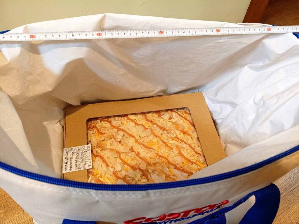 コストコ保冷バッグ　開口
