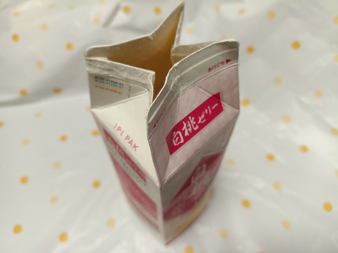 業務スーパー 白桃ゼリー パックの開け方