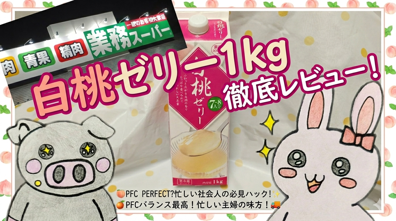 業務スーパー白桃ゼリー1kg