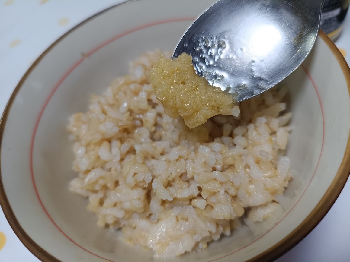 姜葱醤をご飯にかけたアレンジ