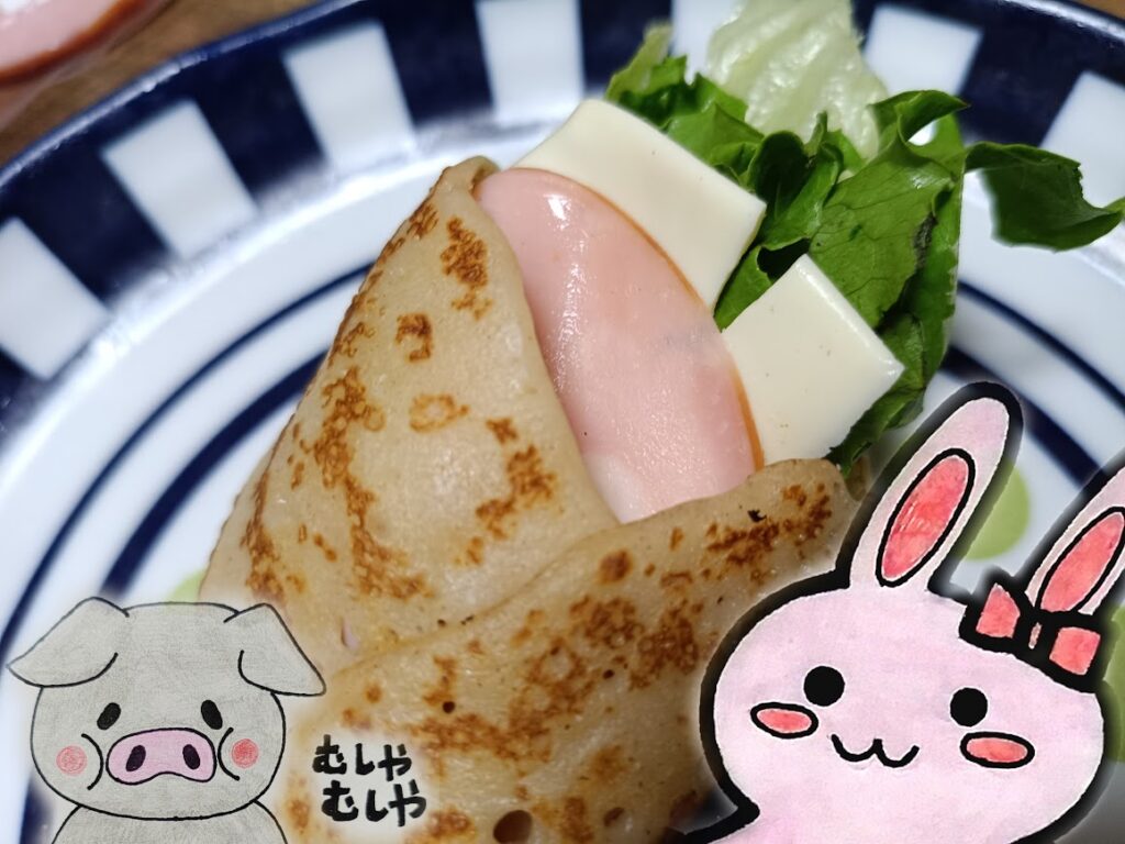 温めたもっちりクレープの表面の様子