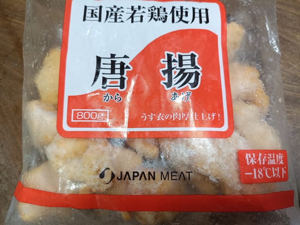 ジャパンミート国産若鶏唐揚げ800gのパッケージ