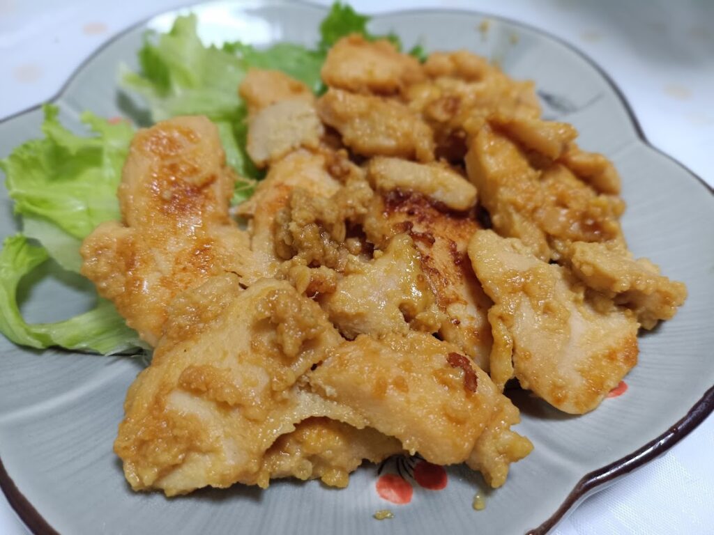 国産鶏むね味噌漬け実食1