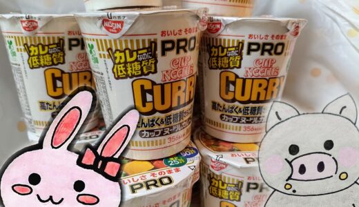 カップヌードルPROカレー12個とうさ・ぶーのイラスト