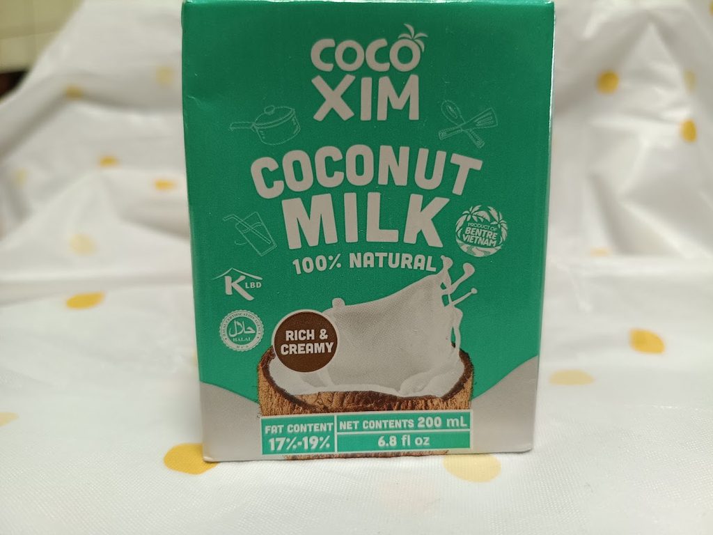 ココナッツミルクのパッケージ表面