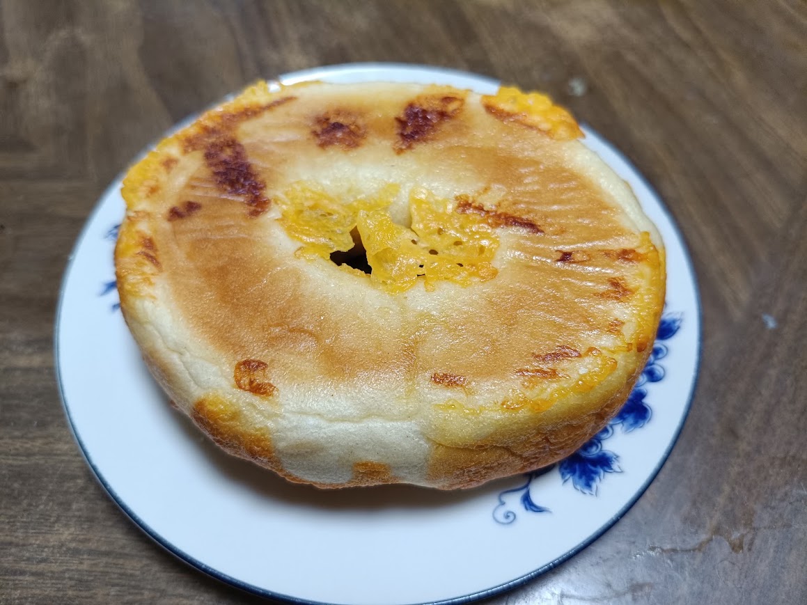 コストコ チーズベーグルをリベイクしたあとの焼き目