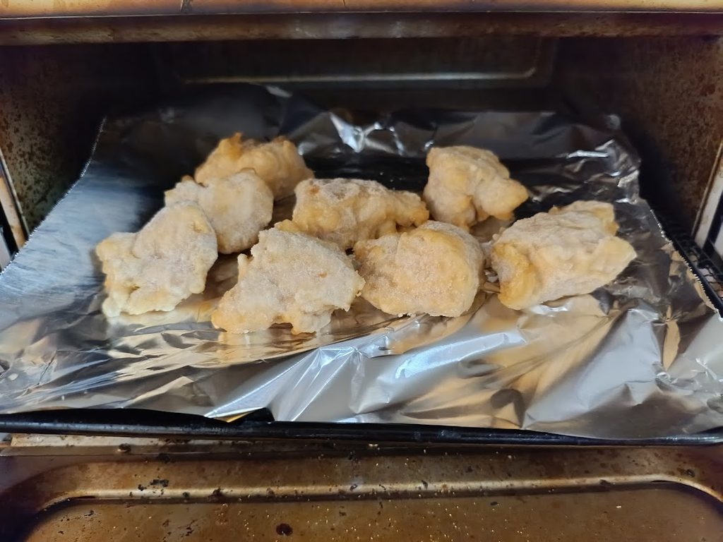 あっさり唐揚げ トースターで調理する画像