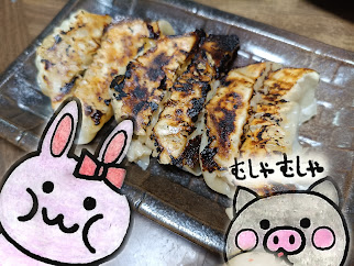 宇都宮みんみん餃子とうさとぶーのコラボ画像