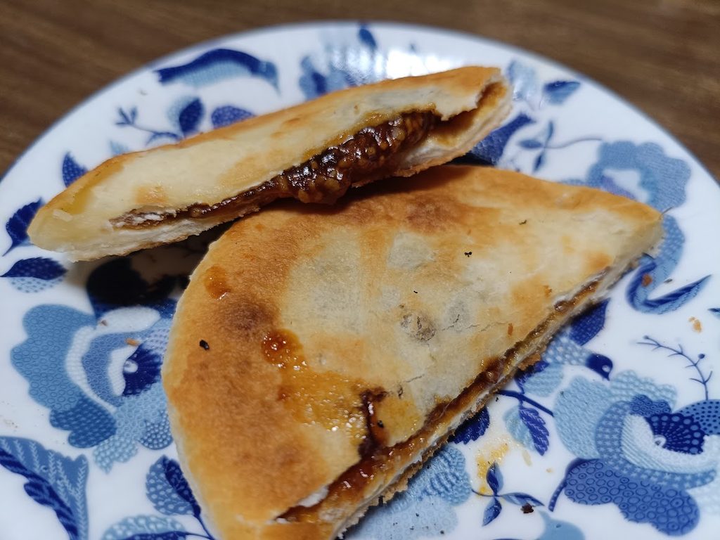 260℃2分で焼けたホットクの断面