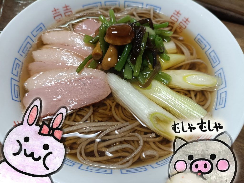 鴨南蛮そばとうさとぶーのコラボ画像