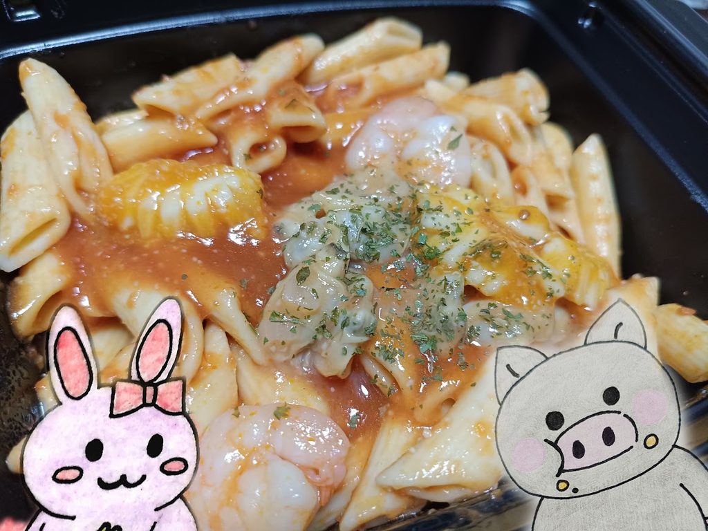 ペンネペスカトーレとうさとぶーのコラボ画像