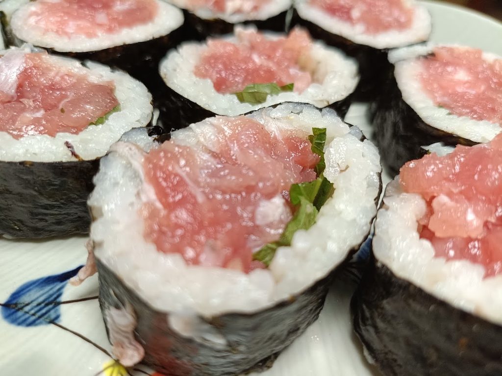 ほぼ海鮮巻きの切り口のアップ