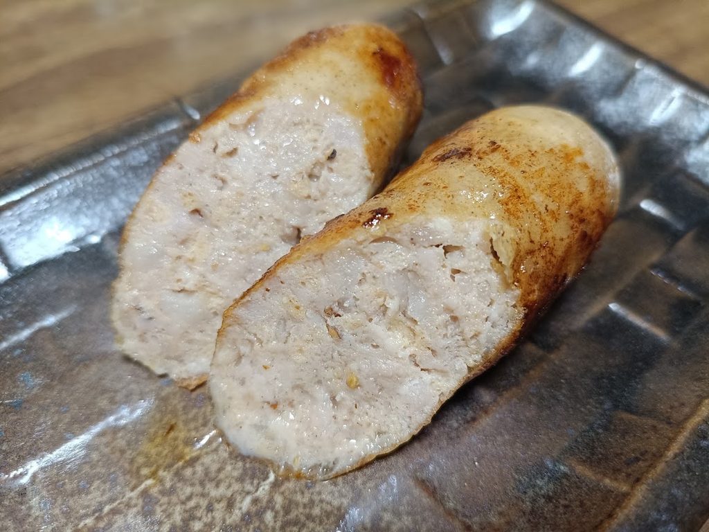 焼いたフランクの断面